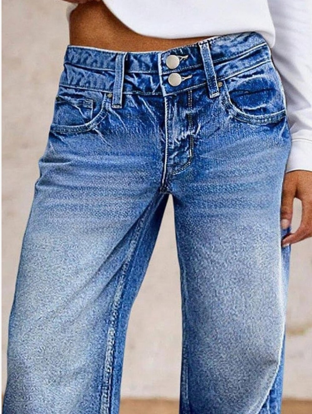 Flamingals Mid-rise Boyfriend Double Button Fly Jeans NWT Women's Medium - Picture 4 of 9